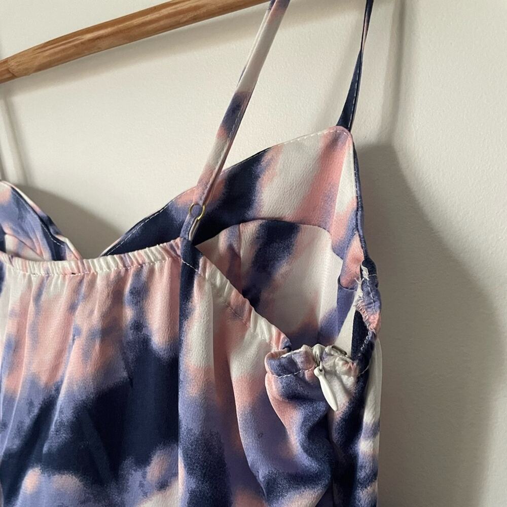 Fashion Nova Clear Skies Tie Dye Asymmetrical Bustier Midi Dress XL NWT $135 - Picture 8 of 8